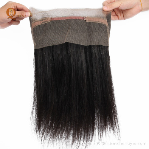 Raw Virgin Hair Wholesale Peruvian Virgin Hair Lace Band 360 Lace Frontal Closure